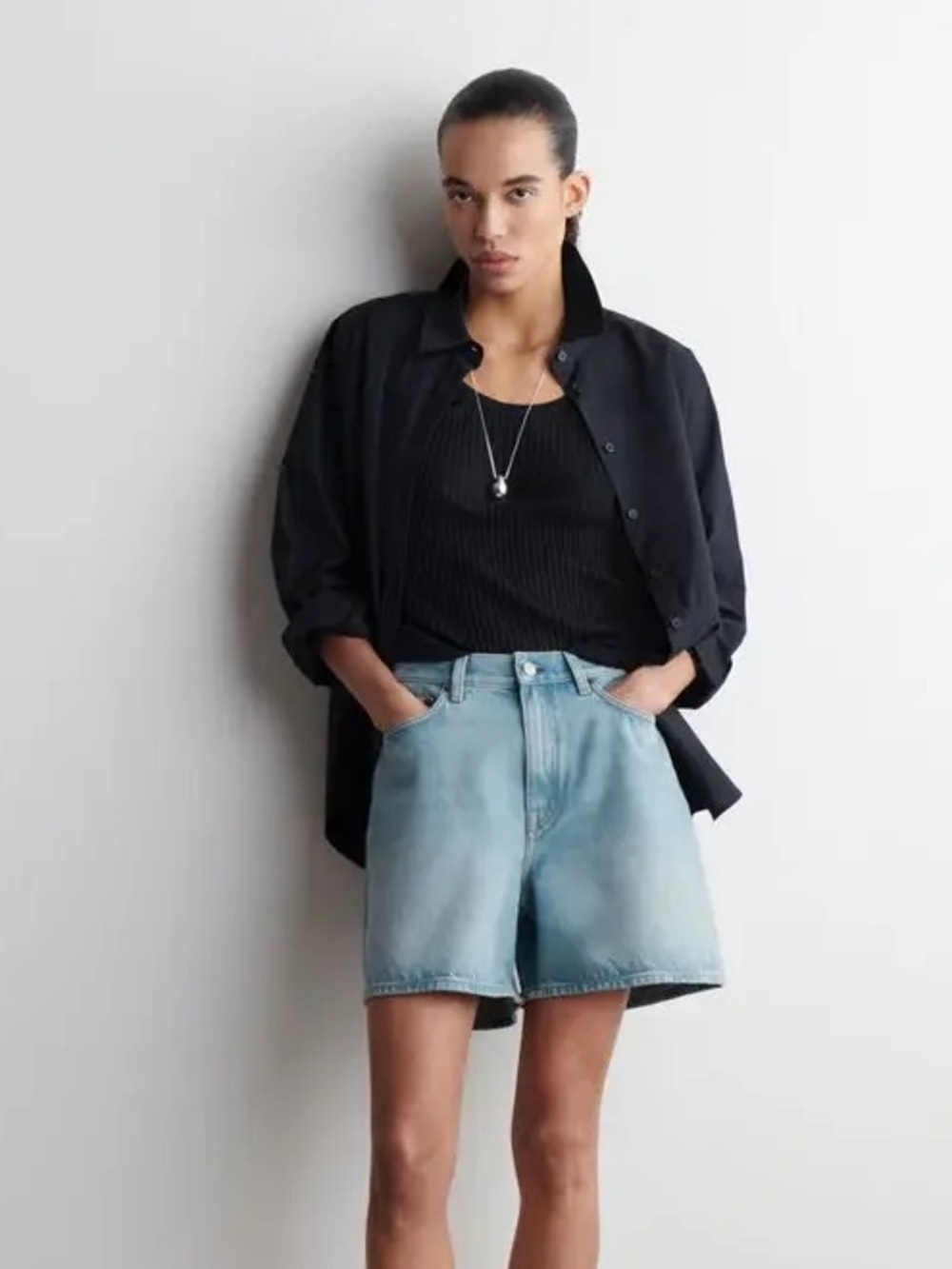 NWT COS Light Wash Denim Women's Shorts